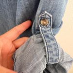 American Eagle boyfriend Jean buttons shirt size MEDIUM NEW Blue Photo 6