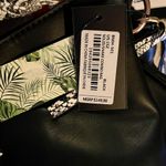 Badgley Mischka  Drawstring Bucket Tote Shoulder Bag Black Snake Print NWT Photo 4