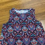 Loft Sleeveless Dress womens Medium Blue Paisley Print Casual Summer Comfy Tank Photo 1
