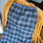 Balenciaga New Godet Stretch Wool Plaid Peplum Skirt in Grey and Black Photo 9