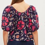 Velvet by Graham & Spencer Edlin Printed Silk Cotton Voile, Twilight,Large, NWT Black Photo 1