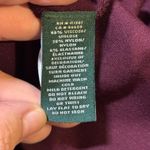 Ralph Lauren Lauren Burgundy Sleeveless Sheath Dress Faux Leather Trim Size L Photo 6