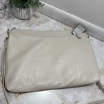 Massimo Dutti NWT  Nappa Leather‎ Bag With Double Strap In Cream Photo 4