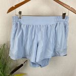 Lululemon Blue Hotty Hot Watercolor Running Lined Sport Athletic Shorts 10 Photo 1