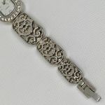 FMD silver tone women quartz analog watch 20mm rhinestones running Photo 3