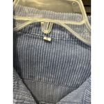 Women’s Blue Size Large Sequin football Game Day corduroy Fringe Jacket Coat Photo 1