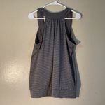 Eddie Bauer  baby doll stripe tunic top women size medium grey & white Photo 1