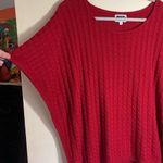 Mud Pie  Ladies one size deep red poncho style sweater Photo 1