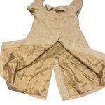 Women's Silk Wool Blend Tan Tweed Overcoat Size 12 Mid Photo 5