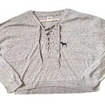 PINK - Victoria's Secret Victoria Secret Lace Up Long Sleeve Top Photo 0