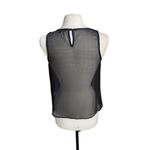matty m Tank Womens Sz Medium Black Sheer Beaded Glam Glamrock Moto Chic Photo 4