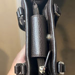 Etienne Aigner Small Vintage Dark Brown Women's Bag with Pebbled Leather Trim Photo 9