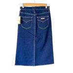 Mother NWTs The Country Swooner Straight A Dark Denim Skirt size 24 Blue Photo 6