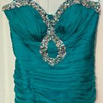 Mac Duggal Flash by  Strapless Mini Dress Seafoam Green sequin trim size 6 Photo 9
