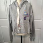 Wildfox NWT  Cropped Hoodie Merit Badges‎ Harley Pullover Raw Hem Comfy Size XL Photo 1