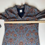 CAbi  Provincial Tunic Dress Small Blue Floral Long Sleeve Boho Fall Office Flowy Photo 9
