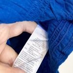 Madewell NWT Smocked Boatneck Tank in Brilliant Sapphire - Size: Extra Small Photo 3