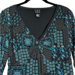 Vintage Y2K Babydoll Top Bell Sleeve Dainty Floral Goth WhimsiGoth Grunge Size M Black Size M Photo 1