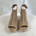 Unisa Espadrille Wedge Sandals Ankle Strap Peep Toe Taupe Beige Women6.5M Shoes Photo 1