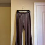 ZARA Velvet Flare Pants in Brown Photo 2