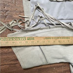 White House | Black Market genuine leather fringed open front Western jacket XS Photo 5