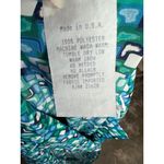 shirt dress geometric matching belt green blue white Size 12 Photo 10