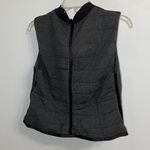 White House | Black Market NWT $130  Grey Knit Quilted Zip Front Vest S Photo 3