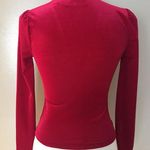 Urban Outfitters UO Bree Velvet V-Neck Long Sleeve Top Photo 4