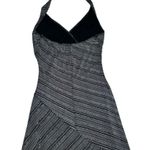 Charlotte Russe Vtg Y2K Black Silver Asymmetrical Hem Prom Party Halter Dress L Photo 6