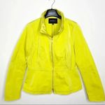 Lafayette 148 New York Zip Jacket Reva Sugarcane Polyester Jacket Blazer Size 6 Photo 1