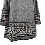 Lucky Brand Shawl Cardigan Open Black White Geometric Sweater Women’s 1X Warm Photo 9