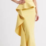 Chiara Boni LA PETITE ROBE Eliska Ruffle Strapless Gown In Soleil Photo 0