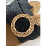 Italian Shoemakers  Wedge Sandals Blue Strap Size 7 M Made in Italy Photo 14