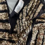 Elegant Black and Gold Sequin Dress Photo 4