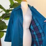 London Fog  | Teal Button-Up Trench Coat Photo 1