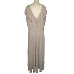 Morilee by Madeline Gardner Latte Taupe Long Gown Chiffon Dress Plus size Tan Size 10 Photo 7