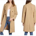 NWT Prima X Nordstrom Double Breasted Jacket Trench Coat Large Tan Photo 1