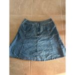 Liz Claiborne Vintage Denim Skirt Womens Size 14P Flare Western Boho Festival Photo 2