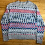 st. john's bay  Women's Multicolor pullover long sleeve FairIsle sweater|Size:M Photo 14