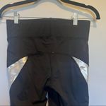 Terez  Silver Racer Metallic Athletic Leggings with Mesh Detailing Photo 6