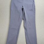 Anne Klein Womens Pants Size 4 Blue Gingham Check Pull On Straight Ankle Trouser Photo 0