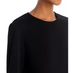 AQUA  Black Long Sleeve Rhinestone Fringe Crop Top‎ Womens XS Photo 2