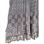 Johnny Was  Embroidered Eyelet Tunic Top‎ Bell Sleeve Blue Floral Size S Photo 4