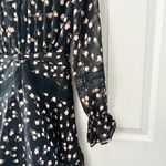 Self Portrait  Black Twist Front V Neck Ditsy Floral Mini Swing Skirt Dress 2 Photo 11