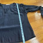 Ramy Brook Womens Navy Ruched Sleeve
V-Neckline Silky Blouse Sz XS Photo 9