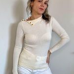 Ba&sh  Rock Shoulder Snap Turtleneck Sweater in Ecru Photo 2