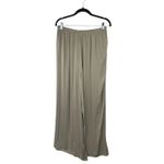 ZARA  Women's Beige Khaki High Waisted Drawstring Wide Leg Trousers Pants Size L Photo 2