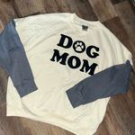 Modern Lux Dog Mom Sweatshirt - Cream and Gray Photo 0