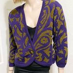 Vintage Purple/Gold Swirl Paisley Abstract One Photo 0