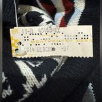 Vintage 70s Southwestern Aztec Knit Sweater Deadstock NWT Medium Black Photo 3